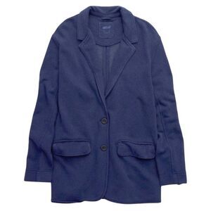 Aerie Blazer Women's Large Blue Fleece French Terry Cotton Blend Soft Knit
